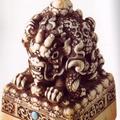 Ivory seal given to the Pakmodru Desi, Grags pa rGyal mtshan. Source: http://www.tibet-encyclopaedia.de/siegel.html